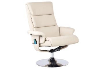 Reclinerstol Legend - Beige, Sølv - Møbler - Stoler & lenestoler - Lenestoler - Lenestol skinn