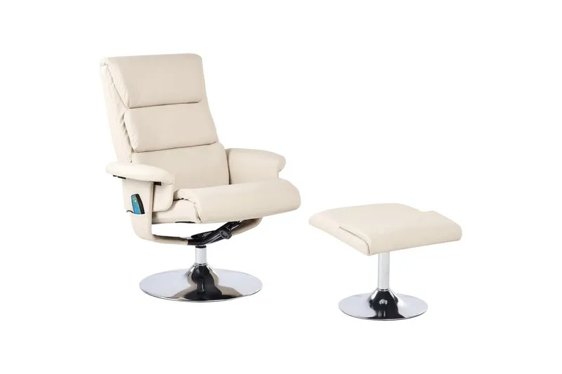 Reclinerstol Legend - Beige, Sølv - Møbler - Stoler & lenestoler - Lenestoler - Massasjestol