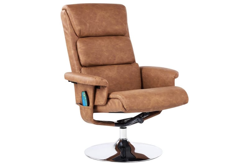 Reclinerstol Legend - Brun, Sølv - Møbler - Stoler & lenestoler - Lenestoler - Massasjestol