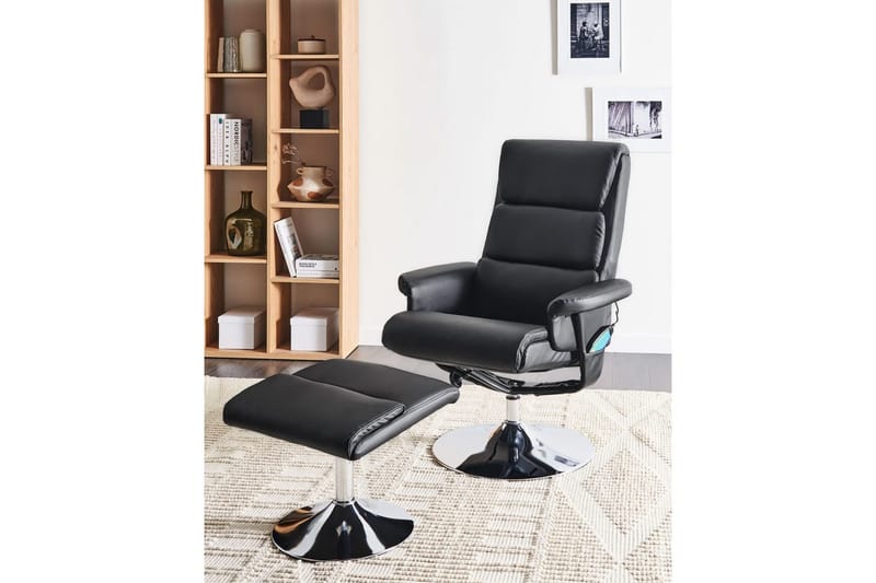 Reclinerstol Legend - Svart, Sølv - Møbler - Stoler & lenestoler - Lenestoler - Massasjestol