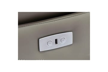 Reclinerstol Loft24 Lenestol Lannilis lysegrå, PU/tre/metall, elektrisk hvilestol Ljusgrå - Møbler - Stoler & lenestoler - Lenestoler - Lenestol skinn