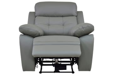 Reclinerstol Loft24 Lenestol Lannilis lysegrå, PU/tre/metall, elektrisk hvilestol Ljusgrå - Møbler - Stoler & lenestoler - Lenestoler - Lenestol skinn