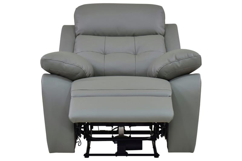Reclinerstol Loft24 Lenestol Lannilis lysegrå, PU/tre/metall, elektrisk hvilestol Ljusgrå - Møbler - Stoler & lenestoler - Lenestoler - Recliner & kinostol
