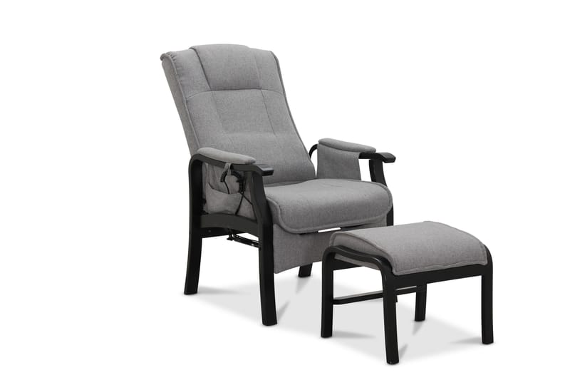 Reclinerstol NO_BRAND Saika Reclinerstol Elektrisk Lysegrå - Møbler - Stoler & lenestoler - Lenestoler - Lenestol med fotskammel