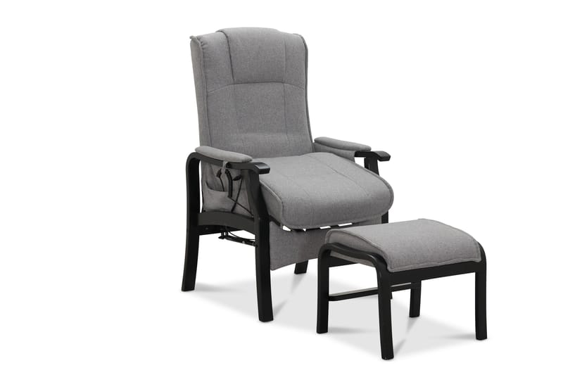 Reclinerstol NO_BRAND Saika Reclinerstol Elektrisk Lysegrå - Møbler - Stoler & lenestoler - Lenestoler - Lenestol med fotskammel