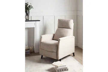 Reclinerstol Selvik Beige/svart - Beige/svart - Møbler - Stoler & lenestoler - Lenestoler - Recliner & kinostol