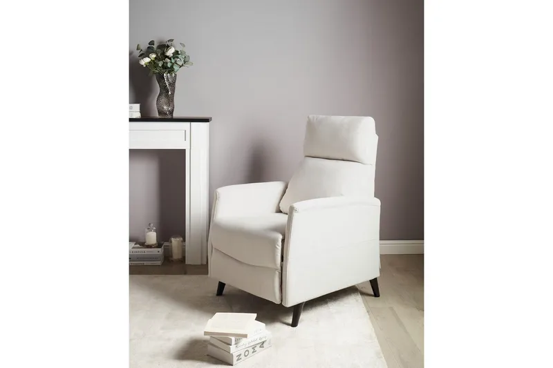 Reclinerstol Selvik Hvit/Svart - Hvit/Svart - Møbler - Stoler & lenestoler - Lenestoler - Recliner & kinostol