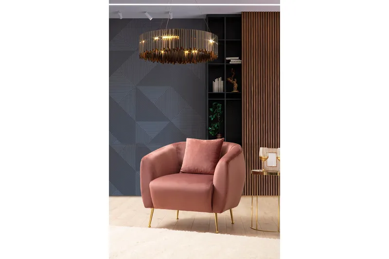 Revelstoke Lenestol - Rosa - Møbler - Stoler & lenestoler - Lenestoler