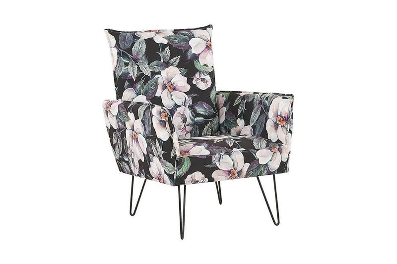 Ribelle Karmstol Floral - Svart - Møbler - Stoler & lenestoler - Lenestoler