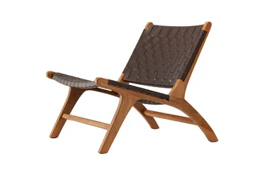 Rike Loungelenestol - Brun/Beige - Møbler - Stoler & lenestoler - Lenestoler - Lenestol skinn