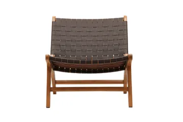 Rike Loungelenestol - Brun/Beige - Møbler - Stoler & lenestoler - Lenestoler - Lenestol skinn