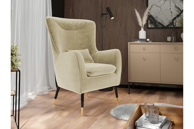 Rushmore Fåtölj Beige/Black - Møbler - Stoler & lenestoler - Lenestoler