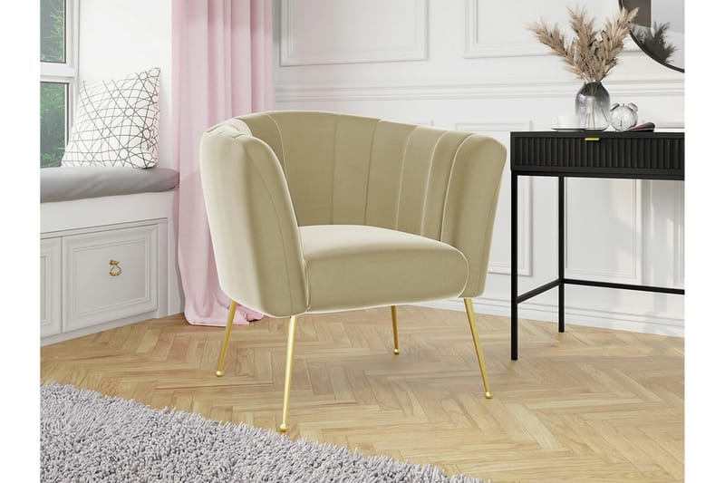 Rushmore Fåtölj Beige/Wood - Møbler - Stoler & lenestoler - Lenestoler