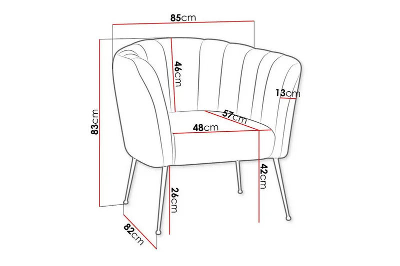 Rushmore Fåtölj Black/Gold - Møbler - Stoler & lenestoler - Lenestoler
