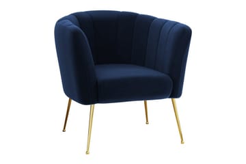 Rushmore Fåtölj Blue/Gold - Møbler - Stoler & lenestoler - Lenestoler