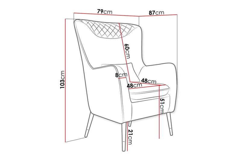Rushmore Fåtölj Dark blue - Møbler - Stoler & lenestoler - Lenestoler