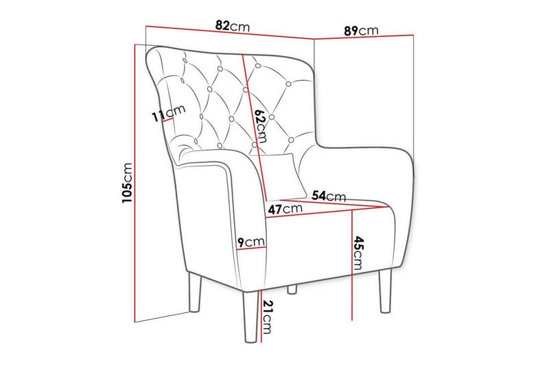 Rushmore Fåtölj Dark green - Møbler - Stoler & lenestoler - Lenestoler