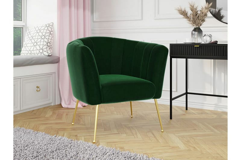 Rushmore Fåtölj Dark green/Gold - Møbler - Stoler & lenestoler - Lenestoler