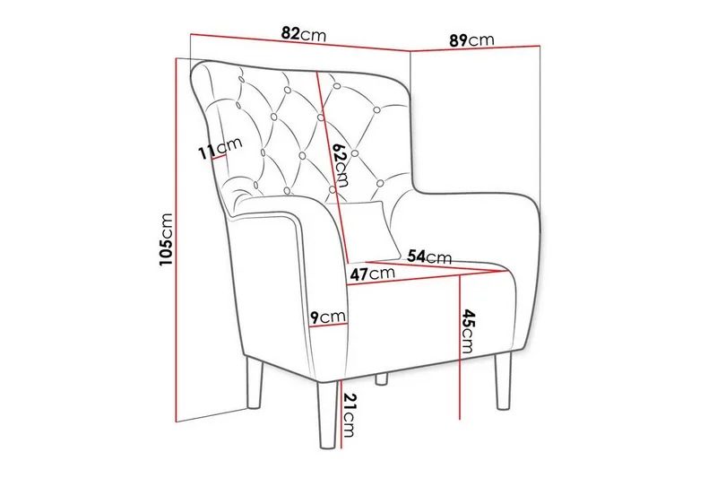 Rushmore Fåtölj Dark grey - Møbler - Stoler & lenestoler - Lenestoler
