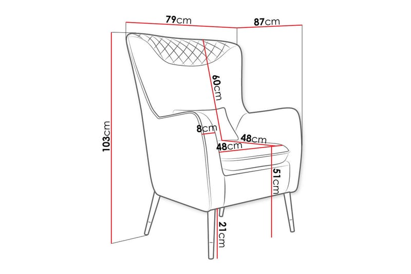 Rushmore Fåtölj Grey/Black - Møbler - Stoler & lenestoler - Lenestoler
