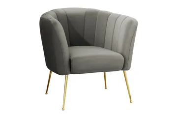 Rushmore Fåtölj Grey/Gold - Møbler - Stoler & lenestoler - Lenestoler