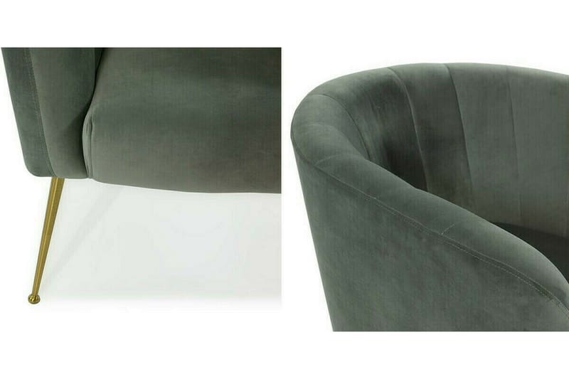 Rushmore Fåtölj Grey/Gold - Møbler - Stoler & lenestoler - Lenestoler