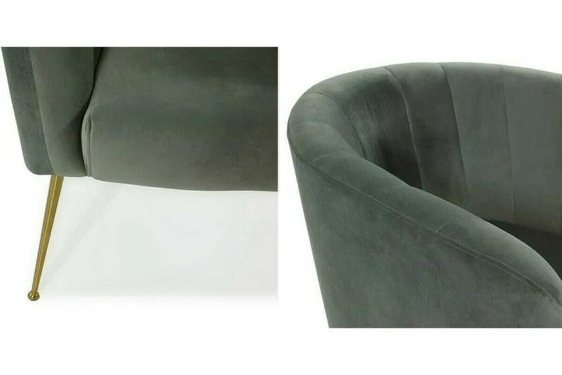 Rushmore Fåtölj Grey/Gold - Møbler - Stoler & lenestoler - Lenestoler