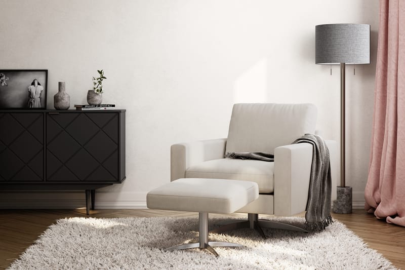 Sabero Lenestol - Beige/Svart - Møbler - Stoler & lenestoler - Lenestoler