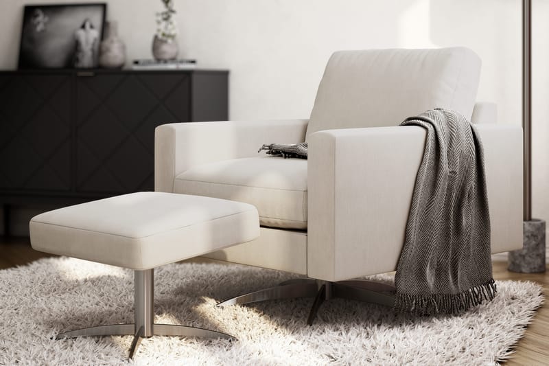 Sabero Lenestol - Beige/Svart - Møbler - Stoler & lenestoler - Lenestoler