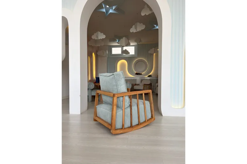 Sallanan Lenestol - Blå - Møbler - Stoler & lenestoler - Gyngestoler