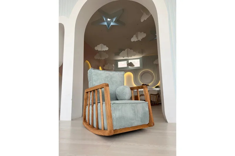 Sallanan Lenestol - Blå - Møbler - Stoler & lenestoler - Gyngestoler