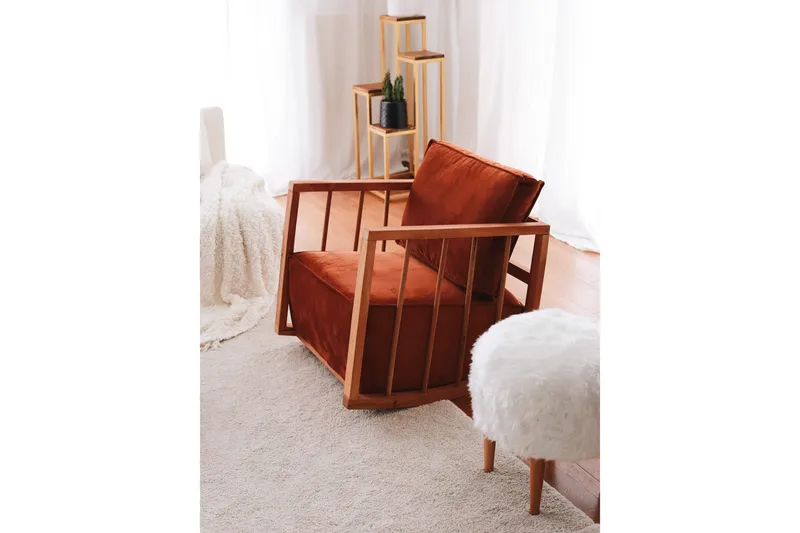 Sallanan Lenestol - Brun - Møbler - Stoler & lenestoler - Gyngestoler