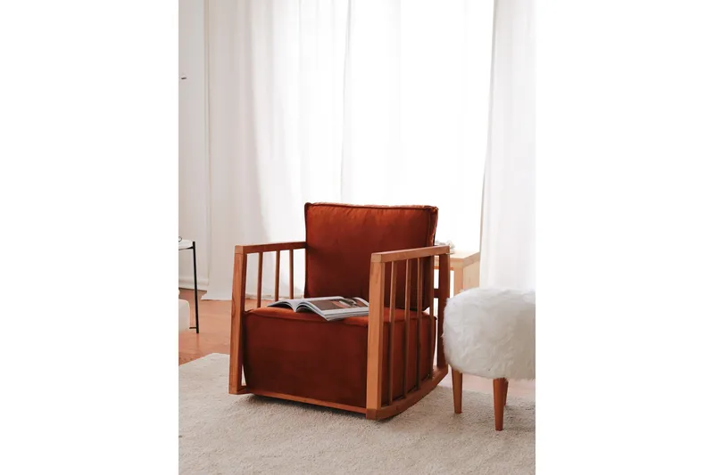 Sallanan Lenestol - Brun - Møbler - Stoler & lenestoler - Gyngestoler