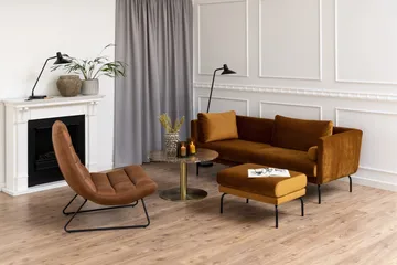 Sammo Loungestol - Brun - Møbler - Stoler & lenestoler - Lenestoler - Lenestol skinn