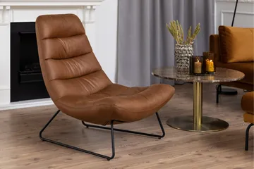 Sammo Loungestol - Brun - Møbler - Stoler & lenestoler - Lenestoler - Lenestol skinn
