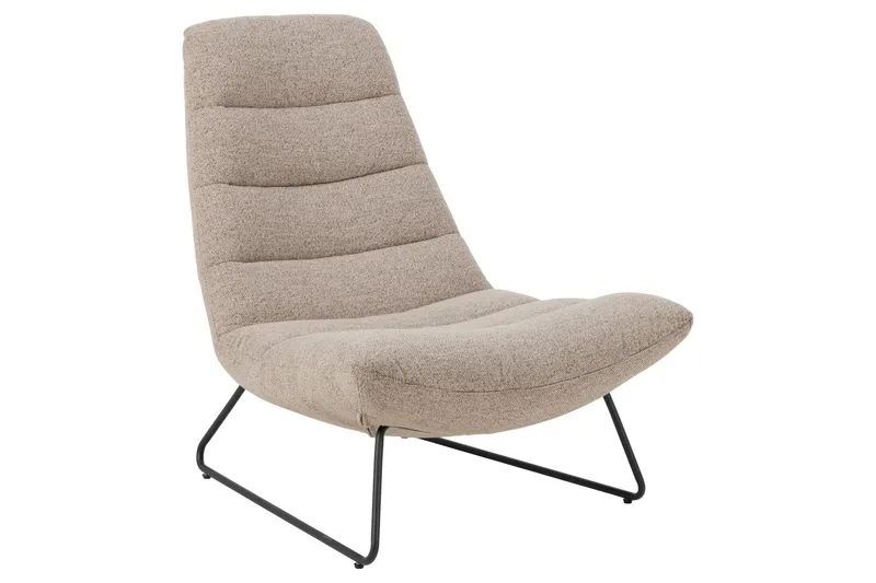 Sammo Modern Lenestol i Stoff med Understell i Metall, Beige