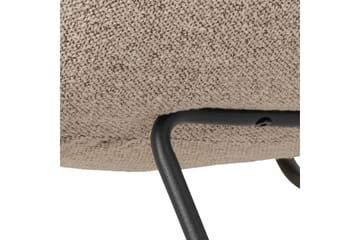 Sammo Modern Lenestol i Stoff med Understell i Metall - Beige - Møbler - Stoler & lenestoler - Lenestoler