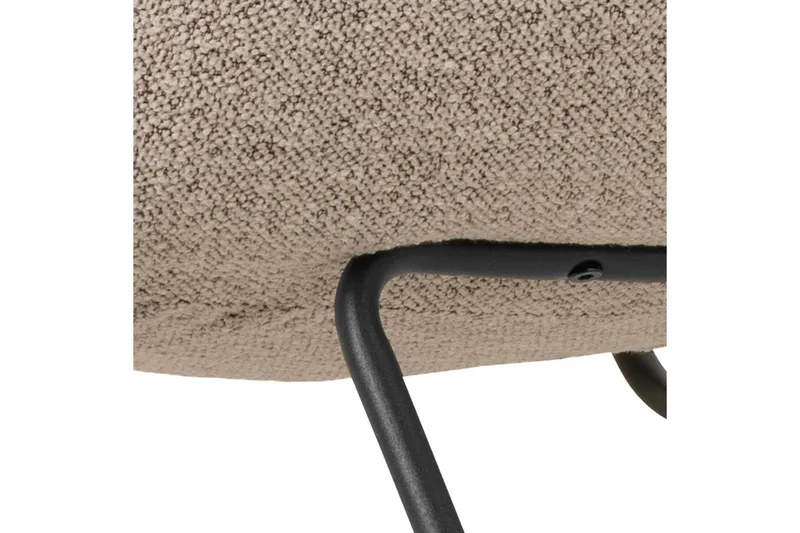 Sammo Modern Lenestol i Stoff med Understell i Metall - Beige - Møbler - Stoler & lenestoler - Lenestoler