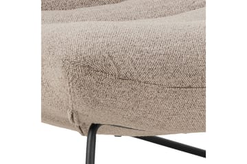 Sammo Modern Lenestol i Stoff med Understell i Metall - Beige - Møbler - Stoler & lenestoler - Lenestoler