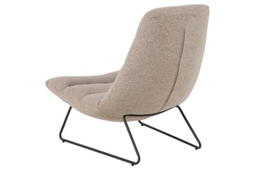 Sammo Modern Lenestol i Stoff med Understell i Metall - Beige - Møbler - Stoler & lenestoler - Lenestoler