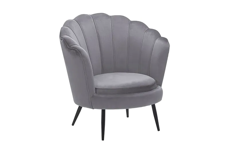 Sarannell Fløyelslenestol, Grå