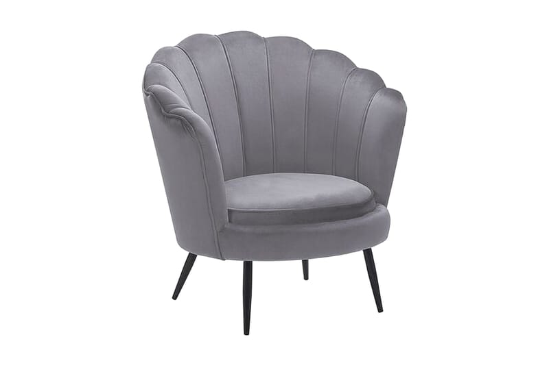 Sarannell Fløyelslenestol, Grå