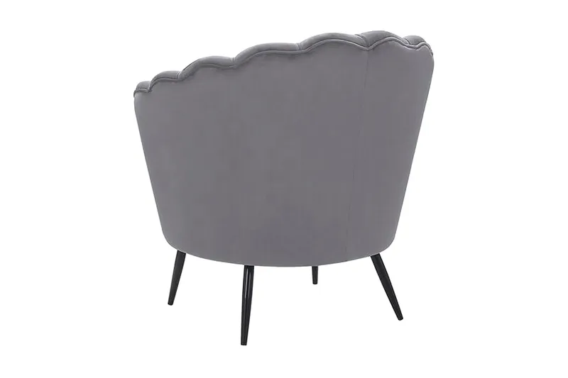 Sarannell Fløyelslenestol - Grå - Møbler - Stoler & lenestoler - Lenestoler