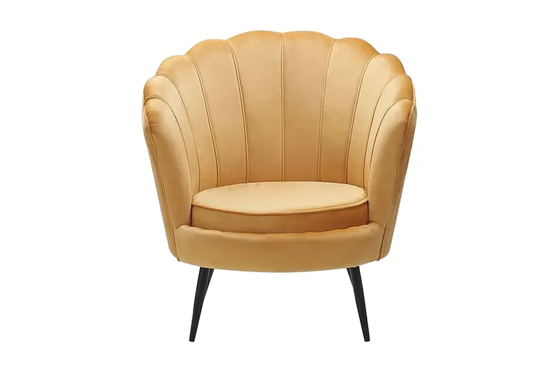 Sarannell Fløyelslenestol - Gul - Møbler - Stoler & lenestoler - Lenestoler