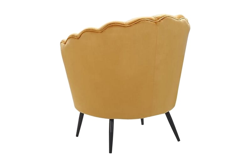 Sarannell Fløyelslenestol - Gul - Møbler - Stoler & lenestoler - Lenestoler
