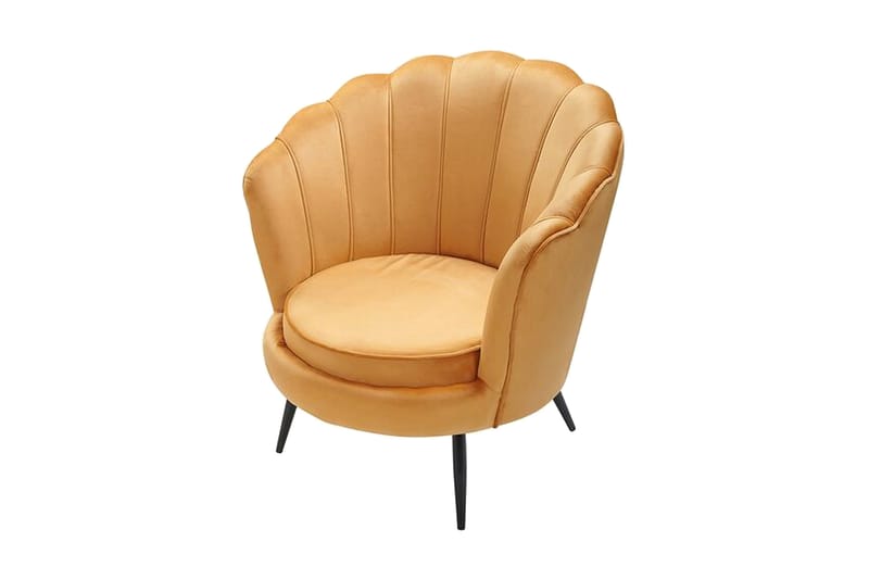 Sarannell Fløyelslenestol - Gul - Møbler - Stoler & lenestoler - Lenestoler