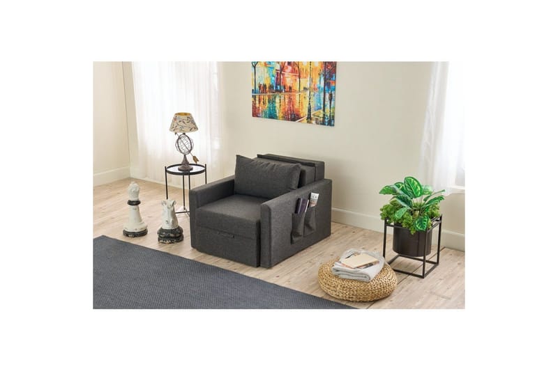 Savra Sovelenestol - Antrasitt - Møbler - Sofaer - Sovesofaer