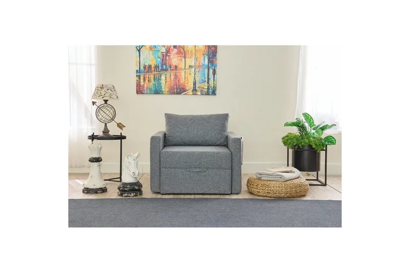 Savra Sovelenestol - Grå - Møbler - Sofaer - Sovesofaer