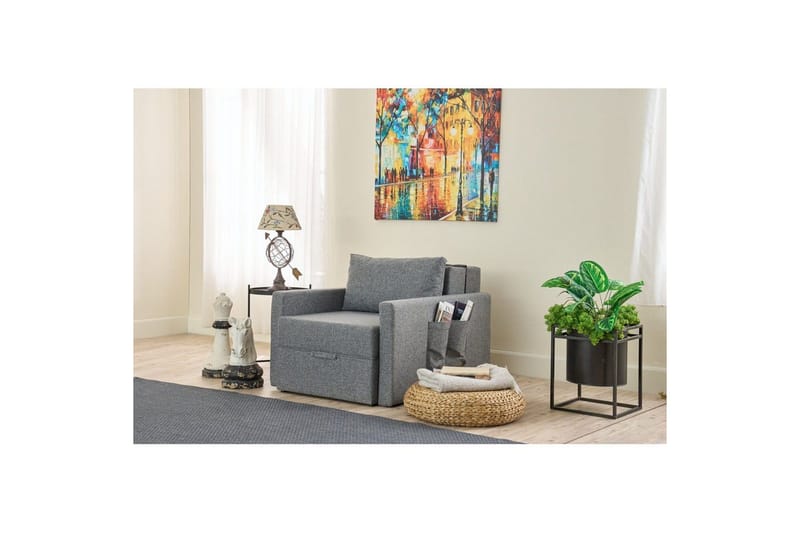 Savra Sovelenestol - Grå - Møbler - Sofaer - Sovesofaer