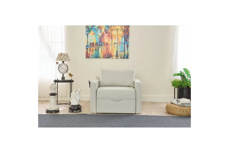 Savra Sovelenestol - Krem - Møbler - Sofaer - Sovesofaer